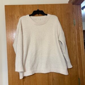 Dreamers by Debut Cream Bouclé Crewneck Sweater